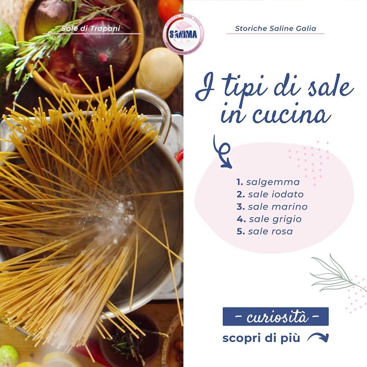 👉 I principali sali per l'uso in #cucina facilmente reperibili in commercio sono: